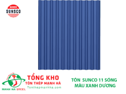 Tôn Sunco 11 sóng màu xanh dương