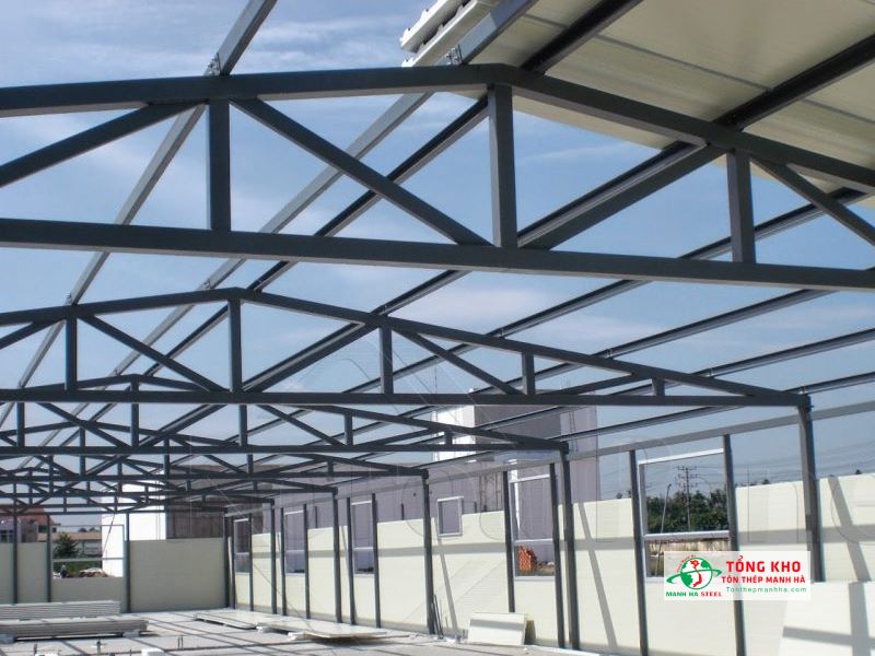 Thép hộp 100x150  nhà khung, cột chịu lực nhà kho