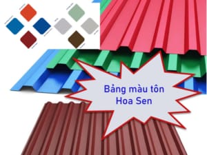 Tham khảo bảng màu mới nhất, chi tiết tôn Hoa Sen
