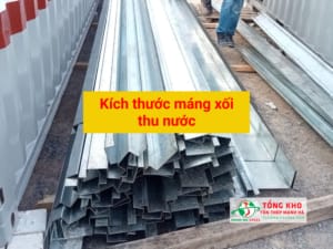 Kích thước máng xối thu nước mái tôn