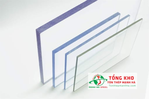 Tấm tôn trong suốt polycarbonate đặc ruột