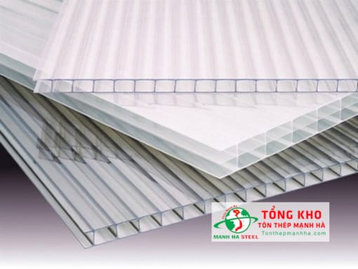 Tấm tôn trong suốt polycarbonate rỗng ruột