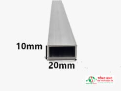 Hộp inox 10x20 có dạng hộp chữ nhật, chiều dài 20mm, chiều rộng 10mm