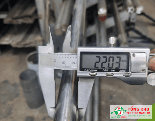 Kích thước ống inox phi 22,2
