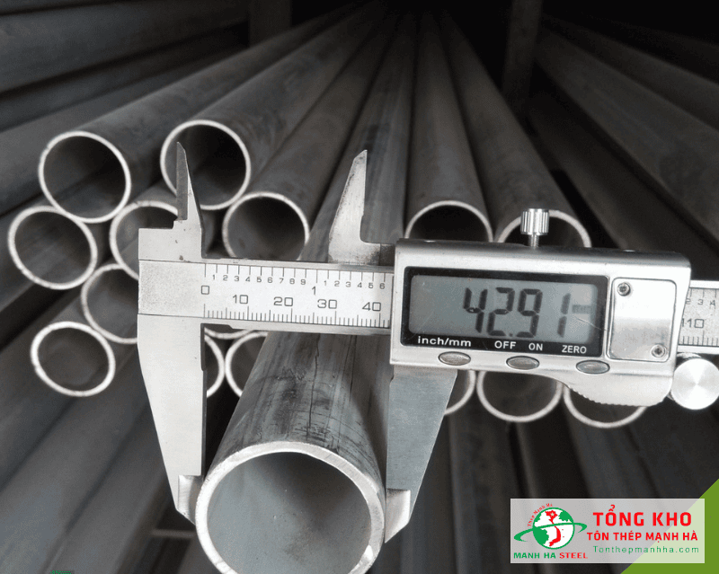 Kích thước ống inox phi 42
