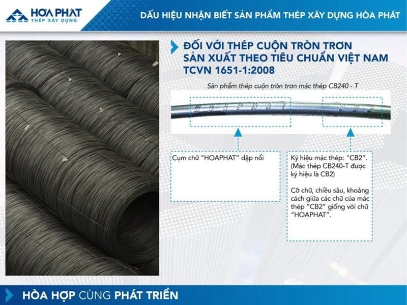 Ký hiệu sắt Hòa Phát dạng cuộn