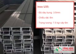 Thông số kỹ thuật thanh inox U dày 3,5mm