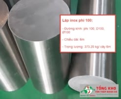 Thông số kỹ thuật láp inox tròn trơn phi 100