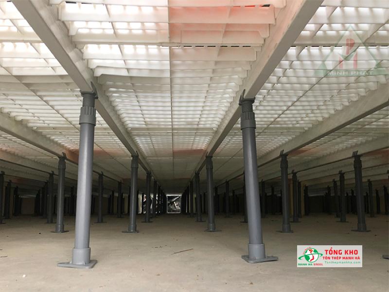 Thép hình U160 dùng làm khung sàn nhà xưởng quy mô nhỏ