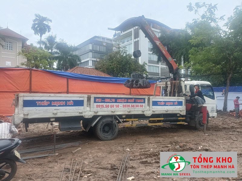 Vận chuyển thép phi 14 tận công trình khu vực TPHCM, miền Nam