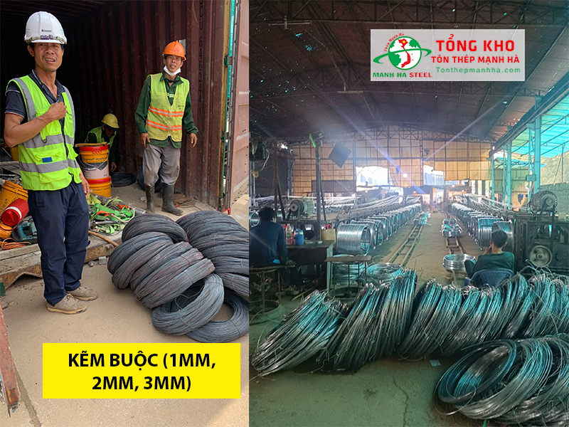 Kẽm buộc 1mm, 2mm, 3mm đen, mạ kẽm, pvc giá rẻ tại tôn thép mạnh hà