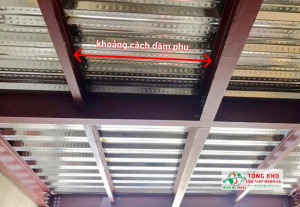 Khoảng cách dầm phụ sàn deck