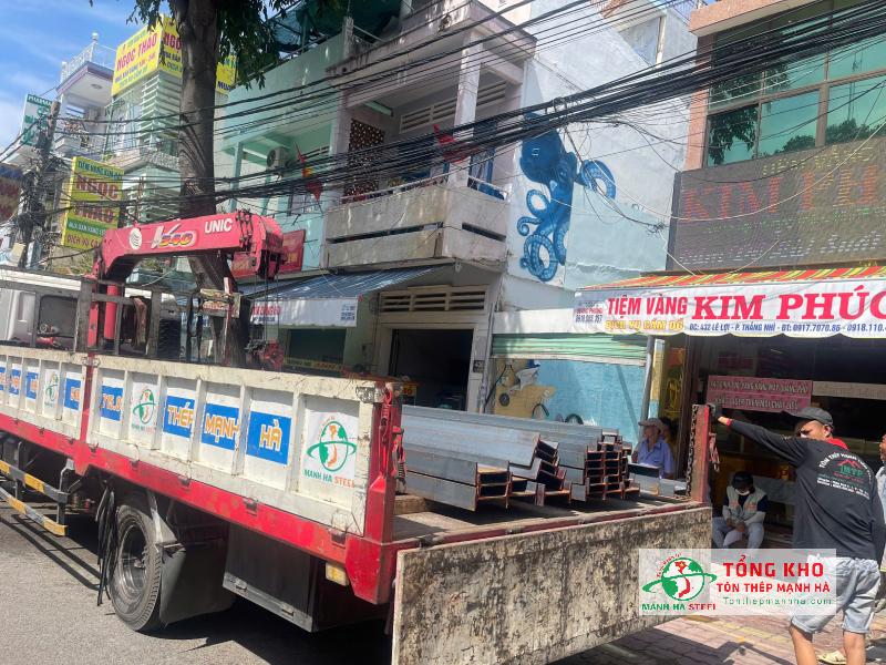 Giao thép hình I cho công trình xây dựng quán café tại TP. Vũng Tàu