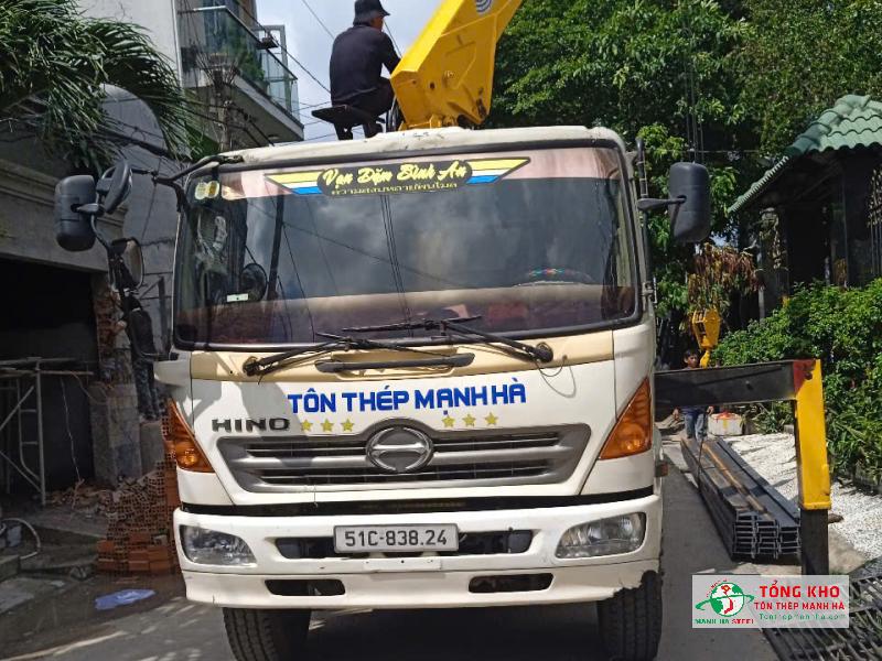 Giao thép I cho công trình xây dựng nhà ở đường Hòa Quy Giáp, Quận 12