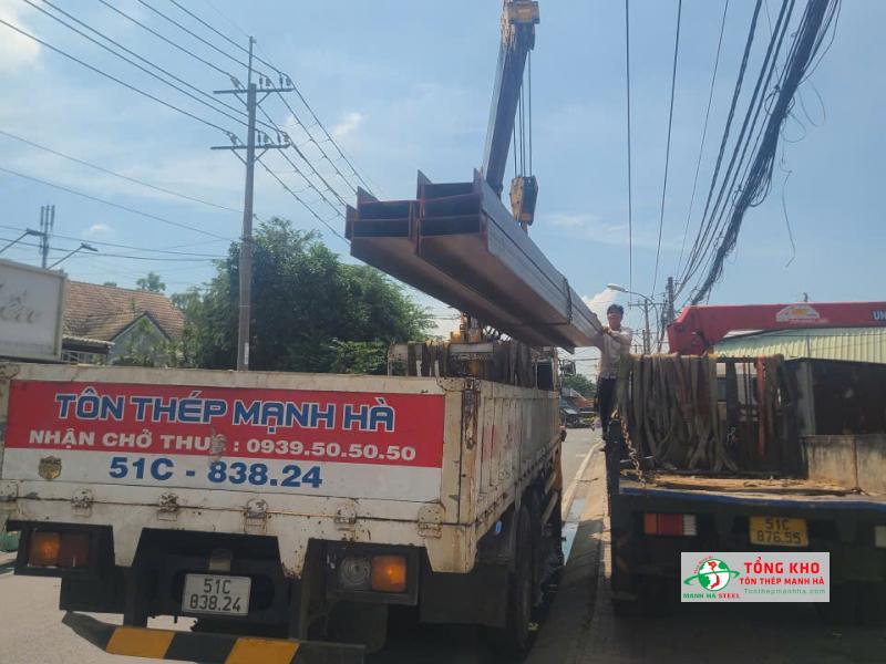 45 cây I200x100x5.5 An Khánh giao công trình mở rộng nhà xưởng trên đường Nguyễn Bình, xã Nhơn Đức, Huyện Nhà Bè