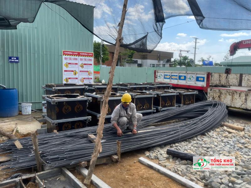 Giao 2 tấn thép Pomina phi 16 cho dự án khu chợ và khu dân cư Dân Xuân tại Nhơn Trạch, Đồng Nai