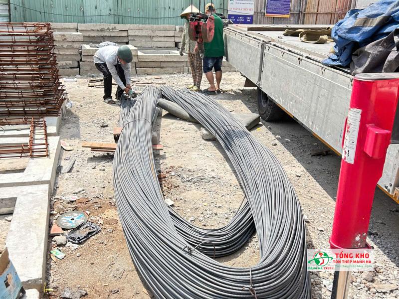 Cung cấp 6 tấn thép Pomina D10, D12 CB300-V cho công trình xây mới nhà phố 3 tầng tại đường Quang Trung, Quận Gò Vấp