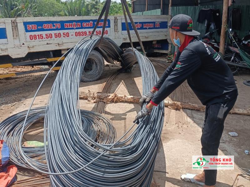 Cung cấp 10 tấn thép Pomina D22 cho công trình nhà xưởng ở Hà Huy Giáp, Quận 12