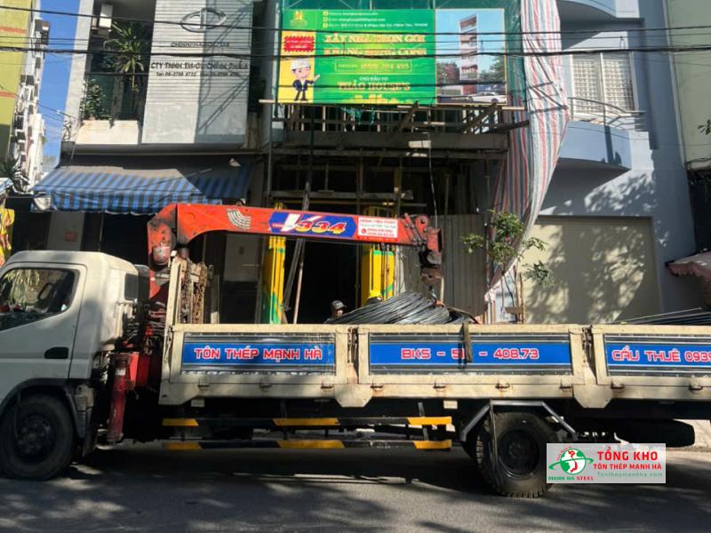 Cung cấp 20 tấn thép Pomina D8, D20 cho công trình nhà phố kết hợp kinh doanh tại Quận 3