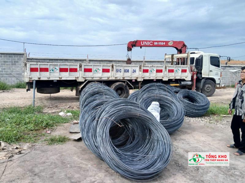 10 tấn sắt cuộn Pomina D8 giao Trại Gà, Tân Châu, Tây Ninh