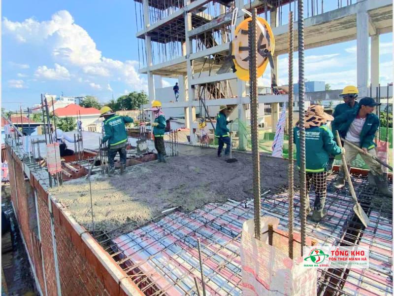 Thép Pomina D16 - D25 thường dùng làm móng, cột cho công trình tại Quận 12