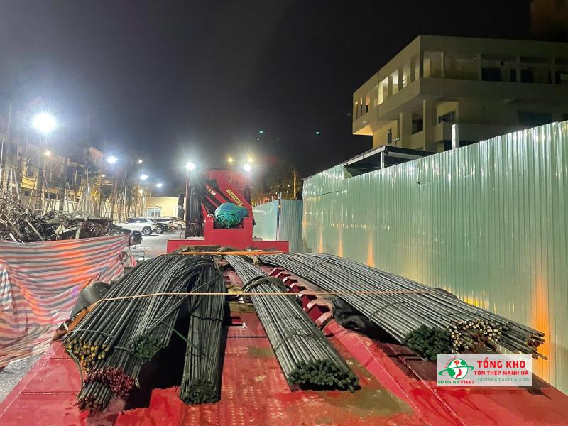 25 tấn thép Việt Nhật D25 giao công trình nhà xưởng tại KCN Long Đức, Long Thành, Đồng Nai