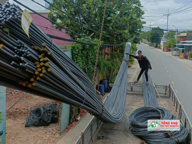 Giao 5 tấn thép thanh vằn Việt Nhật D20 cho công trình biệt thự tại Xuân Thới Sơn, Hóc Môn