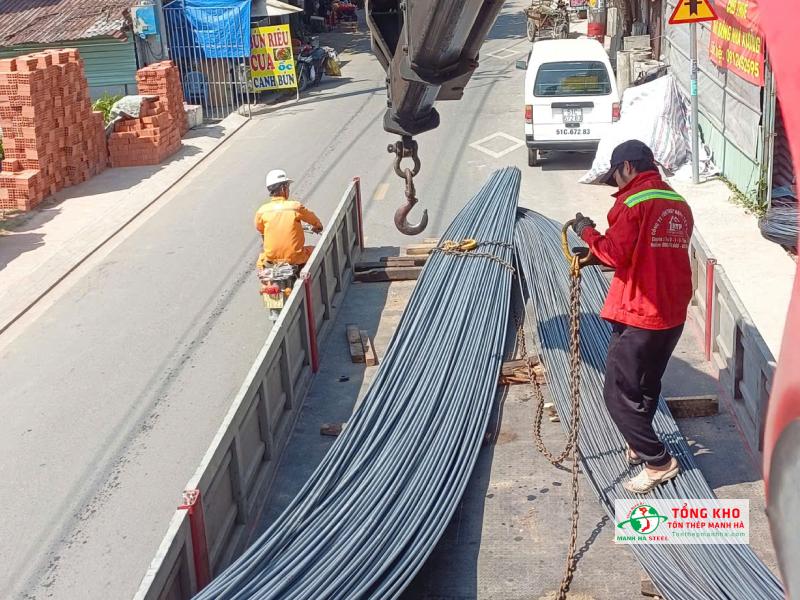 Giao 18 tấn thép Việt Nhật D16–D20 cho công trình chung cư 12 tầng tại khu vực Bình Thới, Quận 11