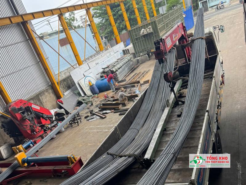 Giao 2.2 tấn thép Việt Nhật D16, D25 cho công trình nhà xưởng tại khu vực Tân Chánh Hiệp, Quận 12