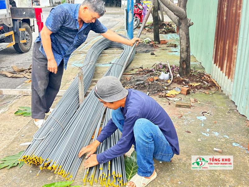 Cung cấp 1.2 tấn thép Việt Nhật D10, D12, D16 cho biệt thự xây mới trên đường Điện Biên Phủ, Quận 3
