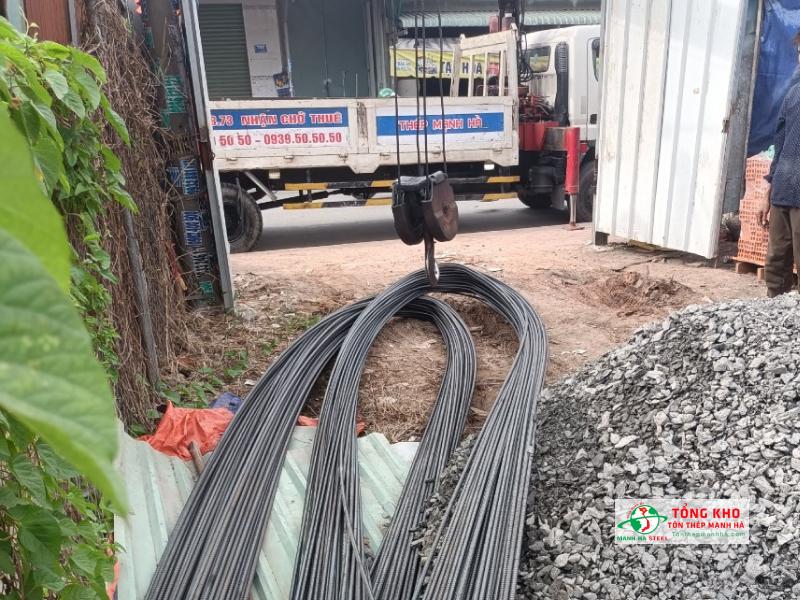 Giao 1.3 tấn thép Việt Nhật D18 cho công trình nhà phố 4 tầng tại khu Nguyễn Trãi, Quận 5