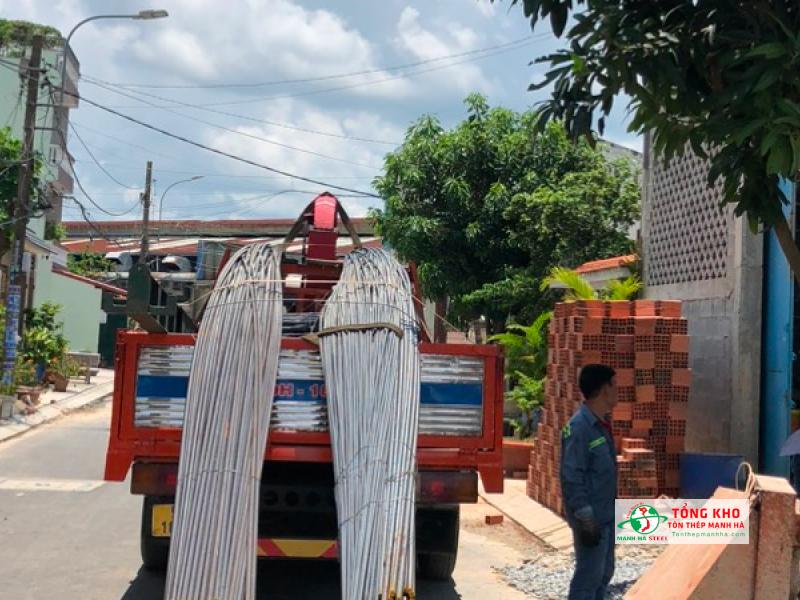 1.5 tấn thép Việt Nhật D12, D16 giao công trình nhà ở tại khu Nguyễn Hữu Thọ, Quận 7