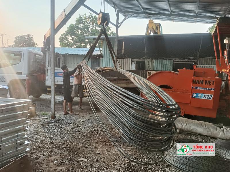 Giao 1.1 tấn thép Việt Nhật D20 cho nhà xưởng trên đường Lê Đức Thọ, Gò Vấp