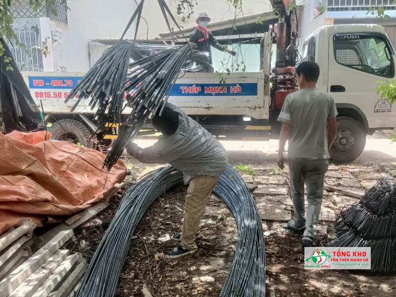 1.2 tấn thép Việt Nhật D10, D16 giao công trình nhà phố tại đường Lũy Bán Bích, Tân Phú