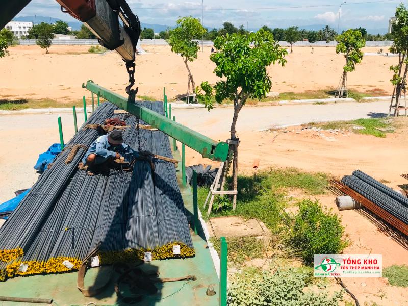 17 tấn thép D25, D40 giao công trình công nghiệp tại Gò Công