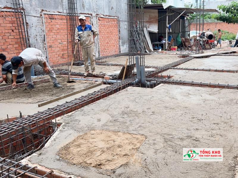 Thép thanh vằn Miền Nam dùng cho kết cấu dầm, sàn công trình nhà phố tại Quận 6