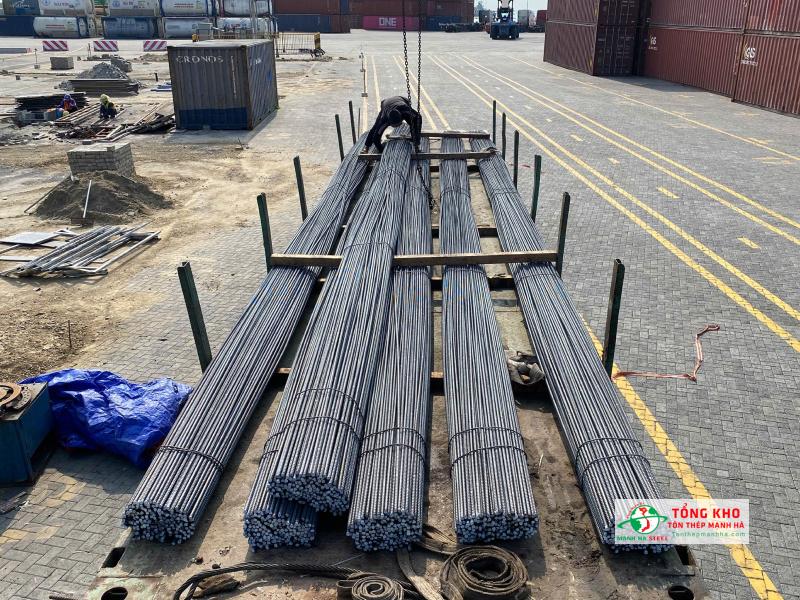 Giao 30 tấn thép xây dựng Miền Nam đến Cảng Long Sơn, Bà Rịa – Vũng Tàu