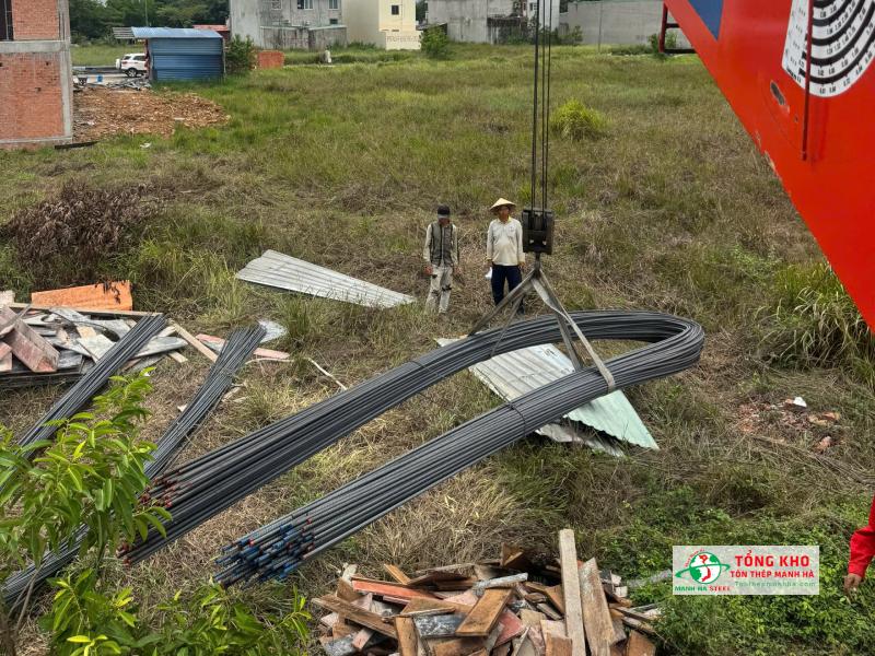 Giao 100 cây thép thanh vằn Miền Nam CB400, phi 16 cho công trình nhà ở tại KCN Đức Hòa, Long An