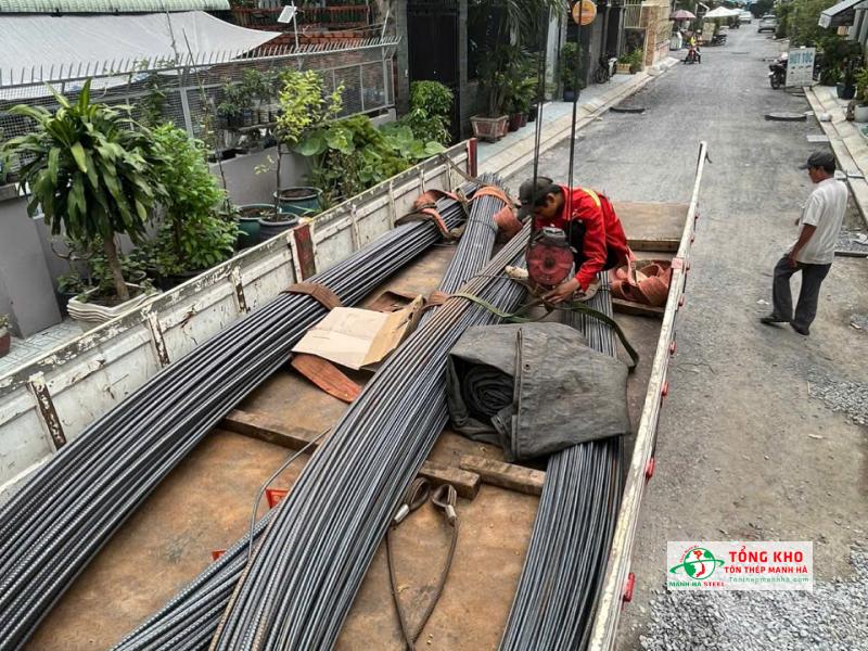 Cung cấp 3 tấn thép thanh vằn Miền Nam D10, D12 cho hạng mục sàn và dầm nhà phố tại khu vực Bình Thới, Quận 11
