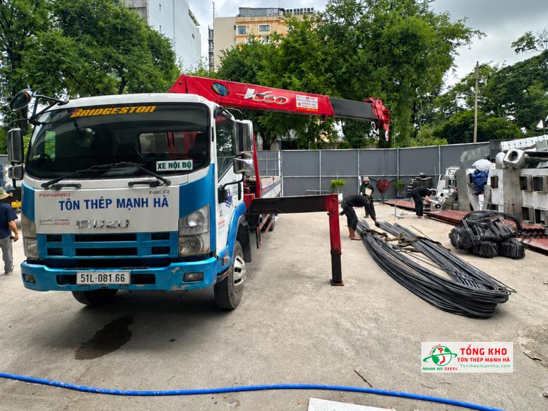 Giao 160 cây thép xây dựng Miền Nam CB300-V gồm phi 12, phi 14, phi 16 cho công trình tòa nhà tại Quận 3