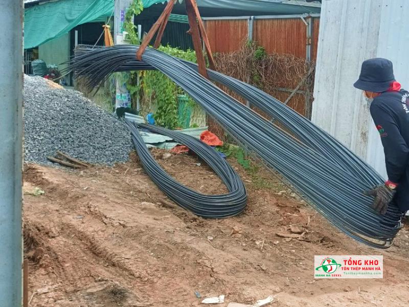 Thép thanh vằn D10 Miền Nam giao 1.2 tấn cho hạng mục cốt thép nhà ở trên đường Châu Văn Liêm, Quận 5
