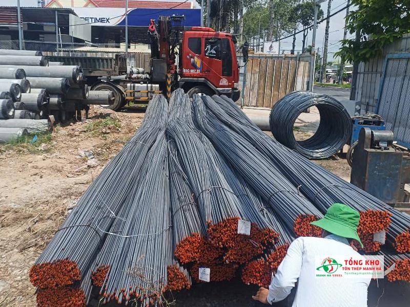 Giao 15 tấn thép Miền Nam D25 cho công trình tòa nhà đường Kinh Dương Vương, Quận 6